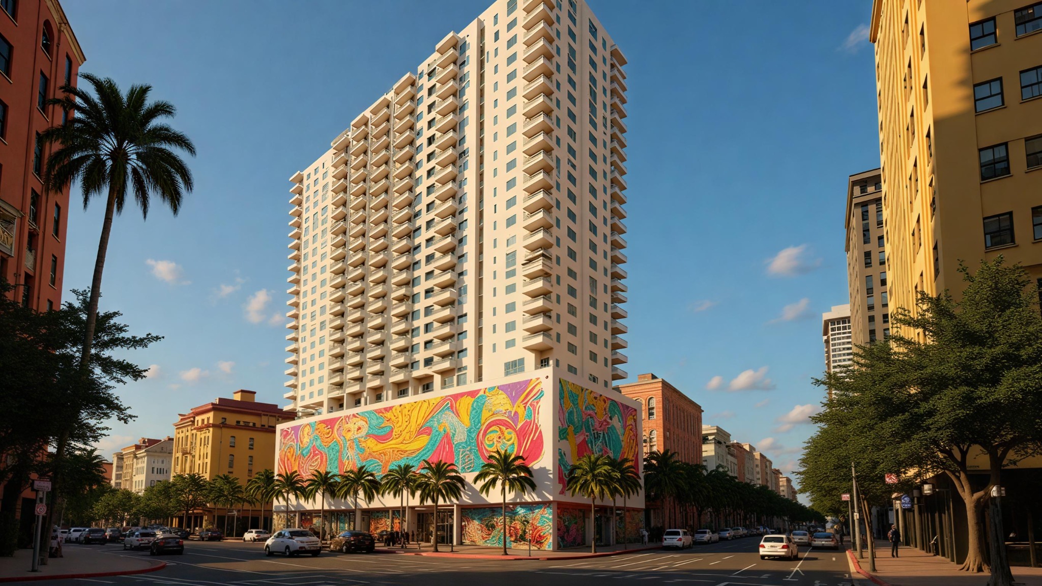 Concepto de edificio residencial en Florida